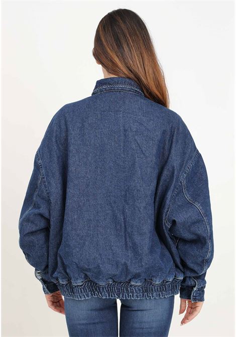 Women's blue denim bomber jacket with logo patch CALVIN KLEIN JEANS | J20J2247171BJ1BJ